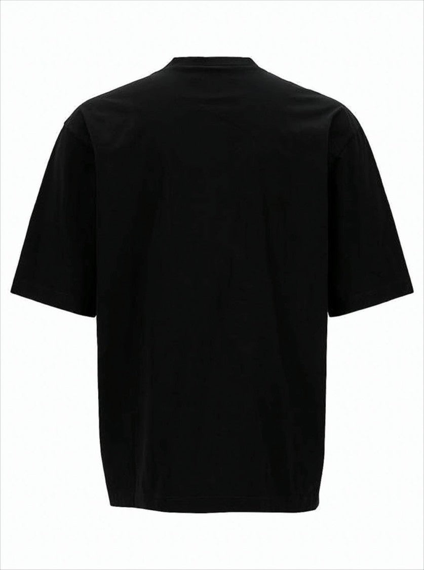 Relaxed Fit Black T-Shirt With Bold Logo Design