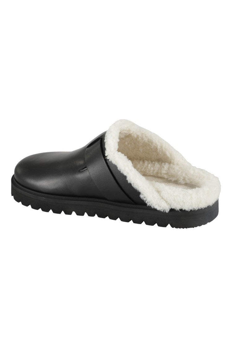 Bell Mules With Faux Shearling Lining