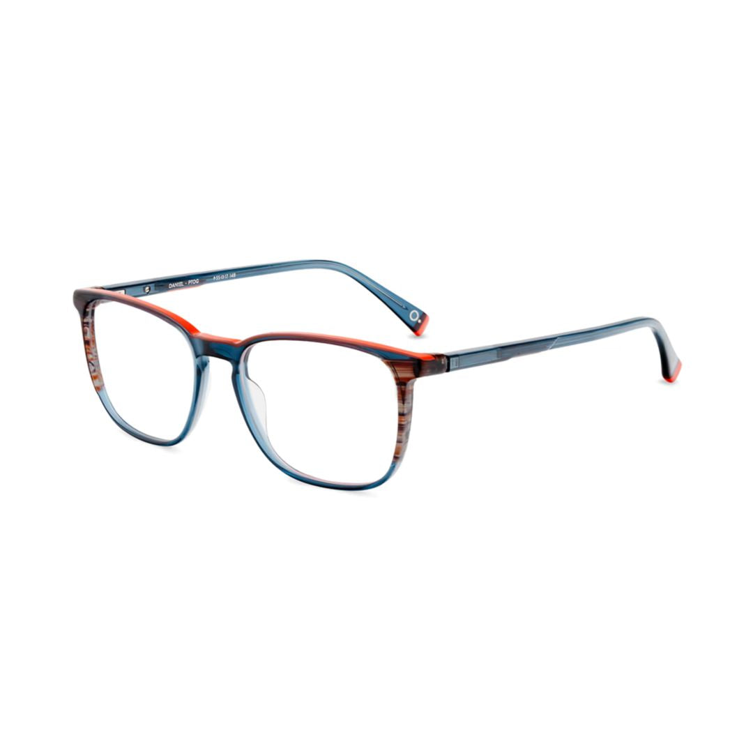 Daniel Rectangular Frame Eyeglasses with Translucent and Solid Elements