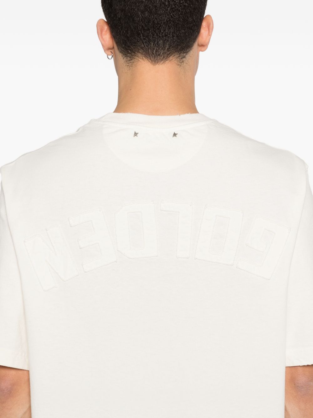 Silk and Nylon Straight Hem T-Shirt