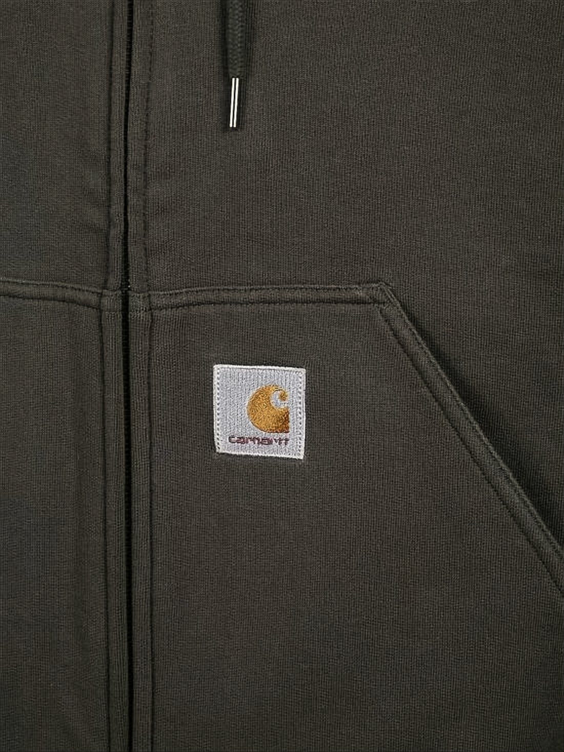 Zip-Up Hoodie With Drawstring Hood