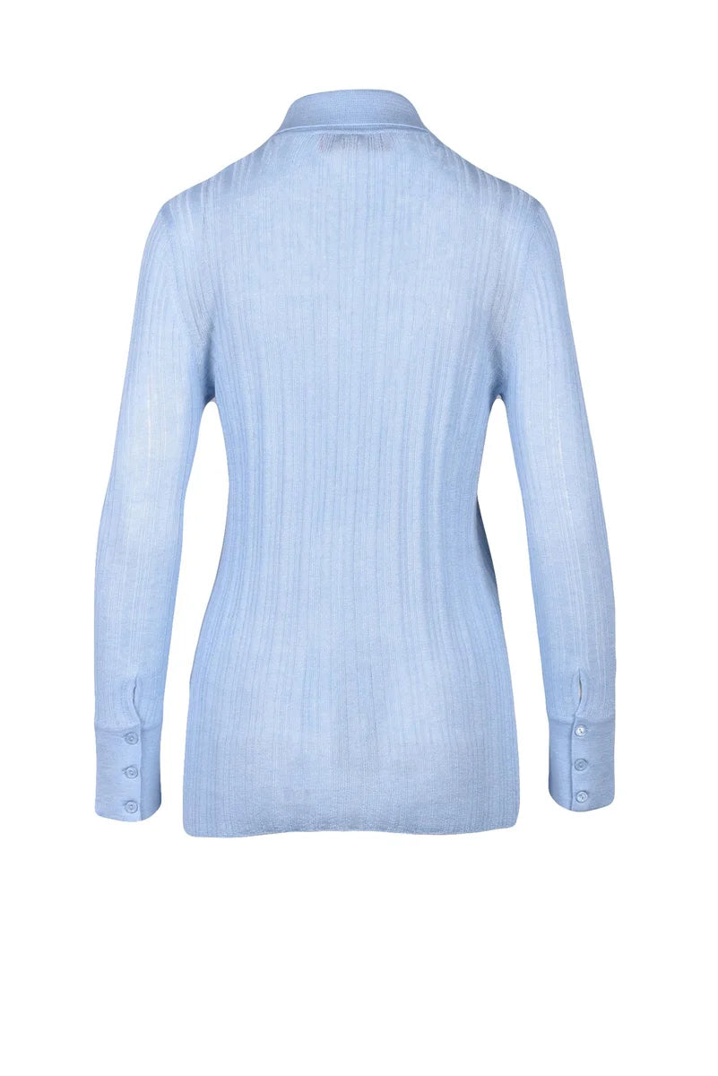 Ribbed Cardigan - Light Blue