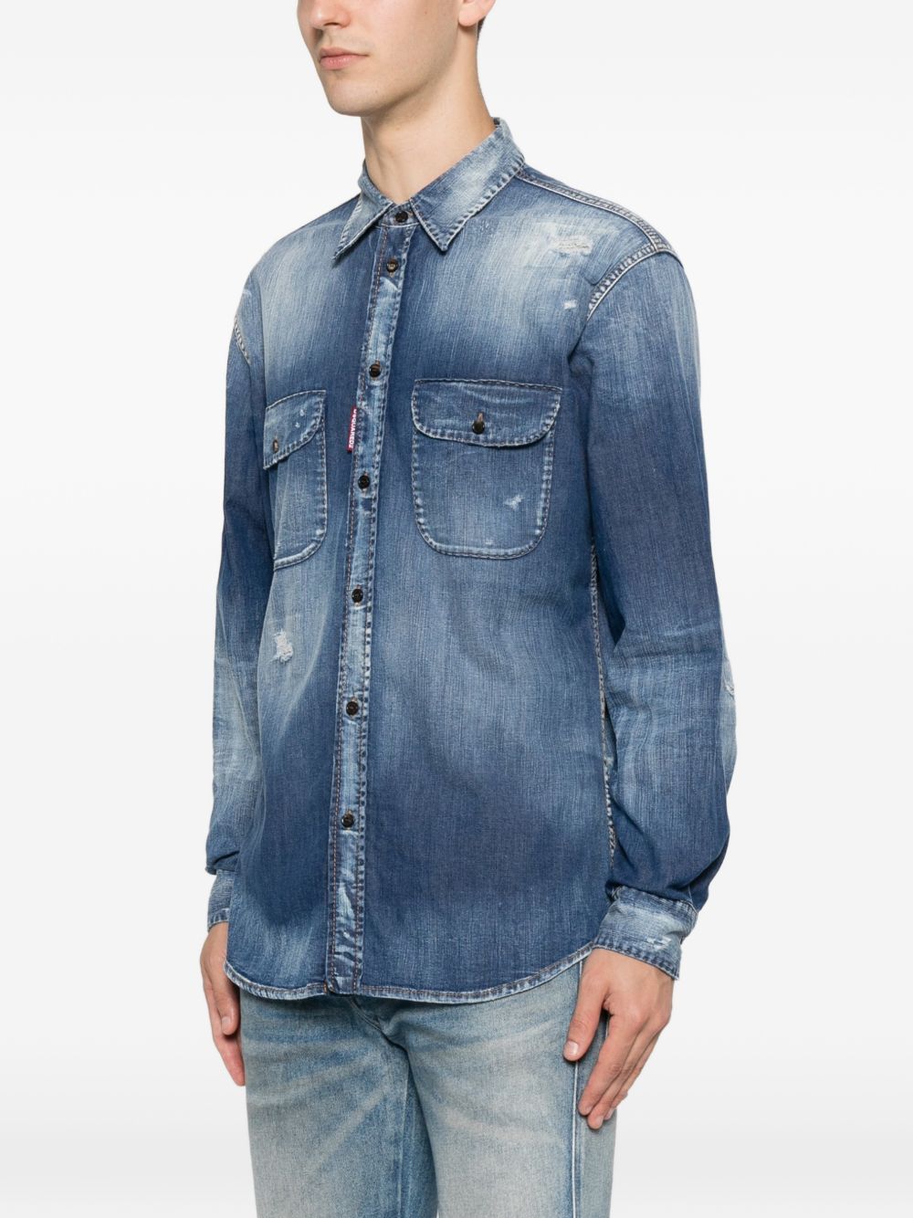 Classic Denim Long Sleeve Button Shirt
