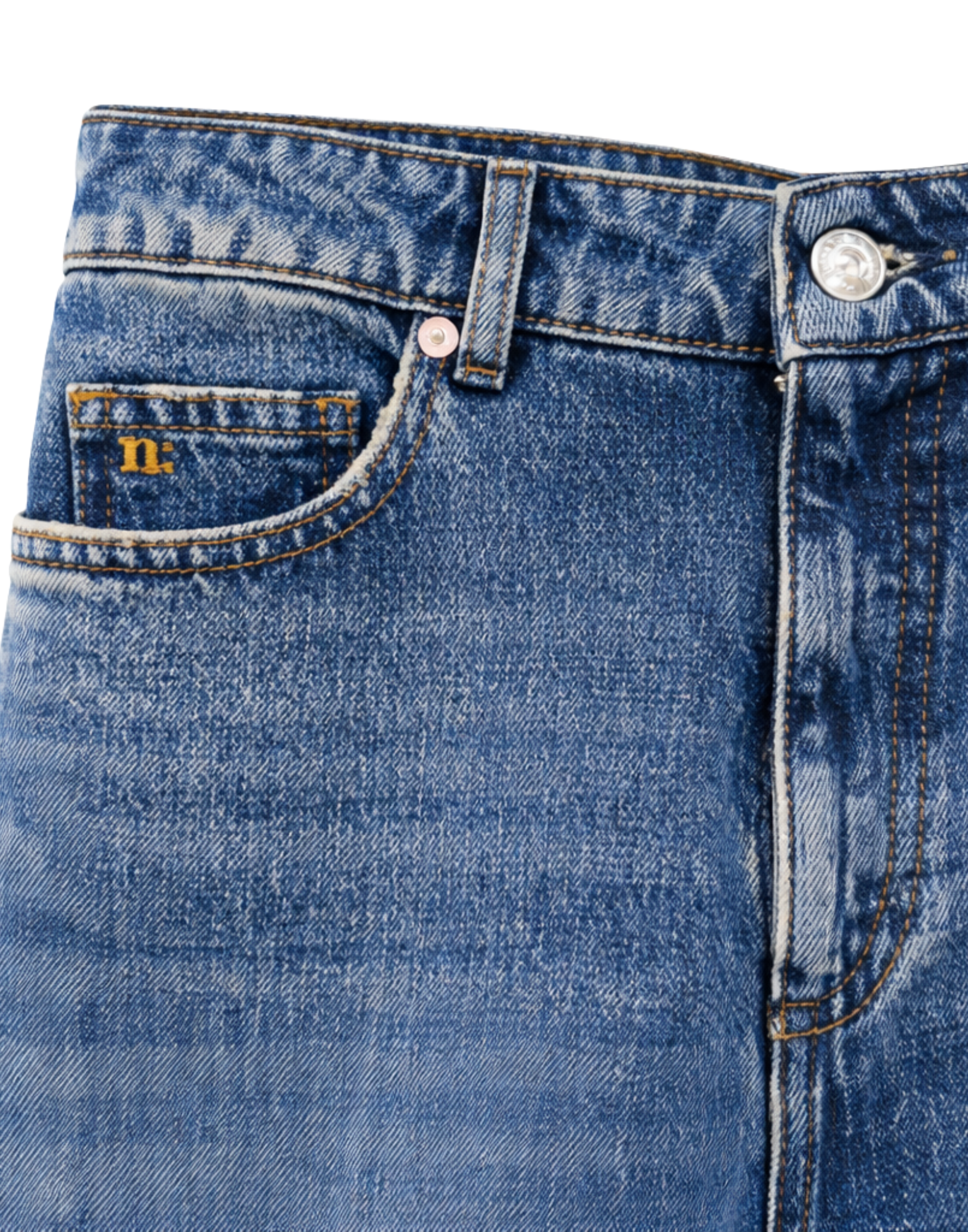 Franca Trumpet Pants With Vintage-Inspired Wash And Five-Pocket Design