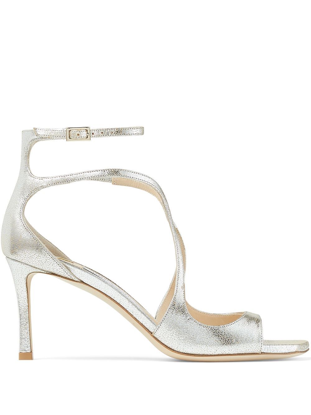 Metallic Ankle Strap Flats