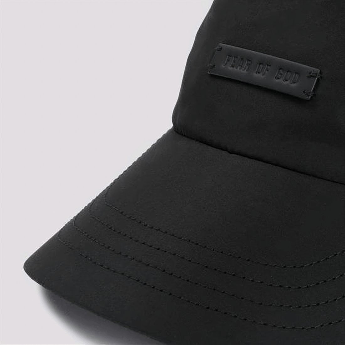 Minimalist Black Polyester Cap With Embossed Patch