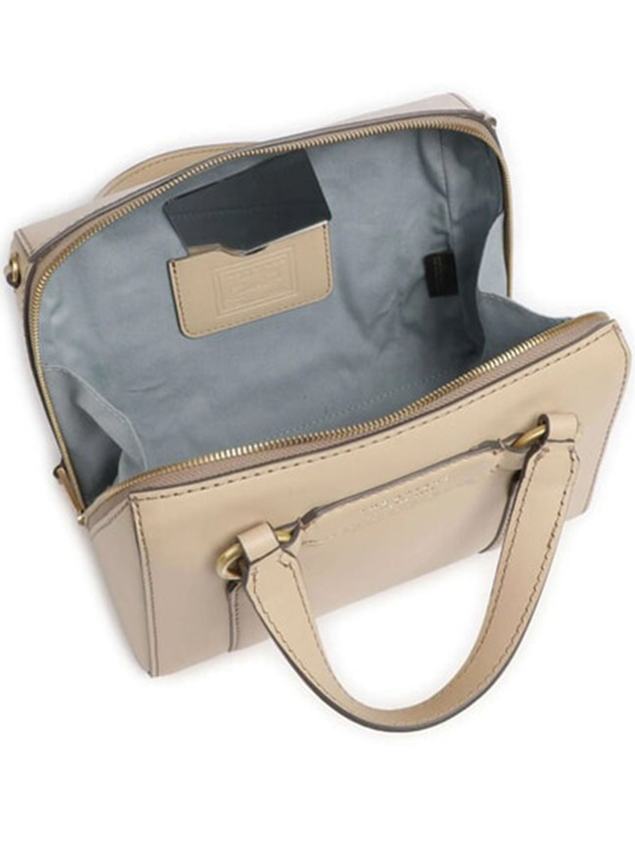 Neutral Handbag W/Shoulder Structured Leather Handbag