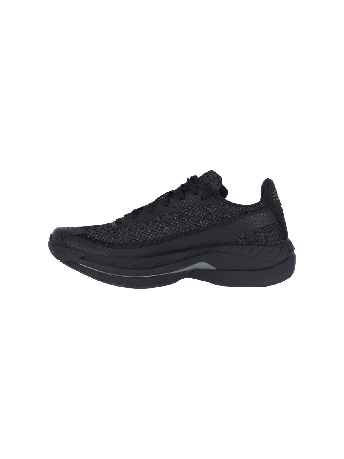 Rounded Toe Sneakers With Textured Rubber Sole And Logo Details
