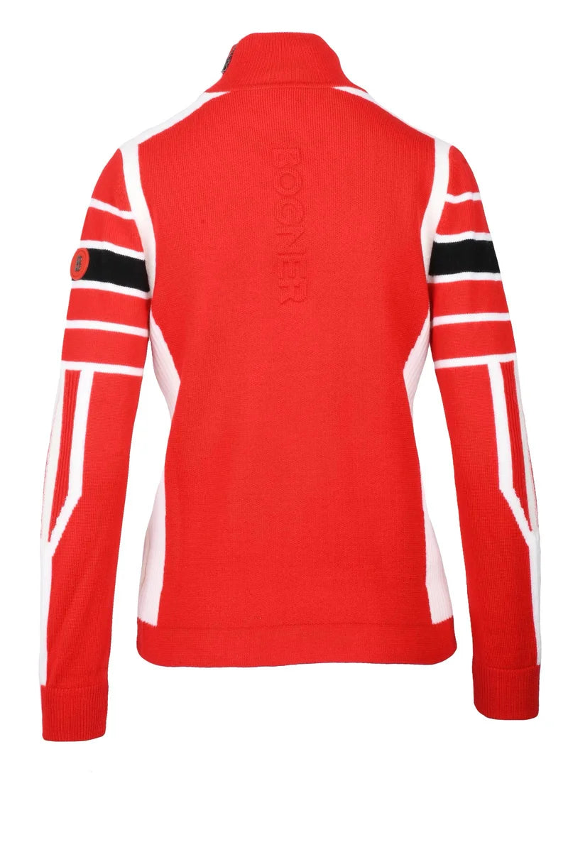 Virgin Wool Turtleneck - Red