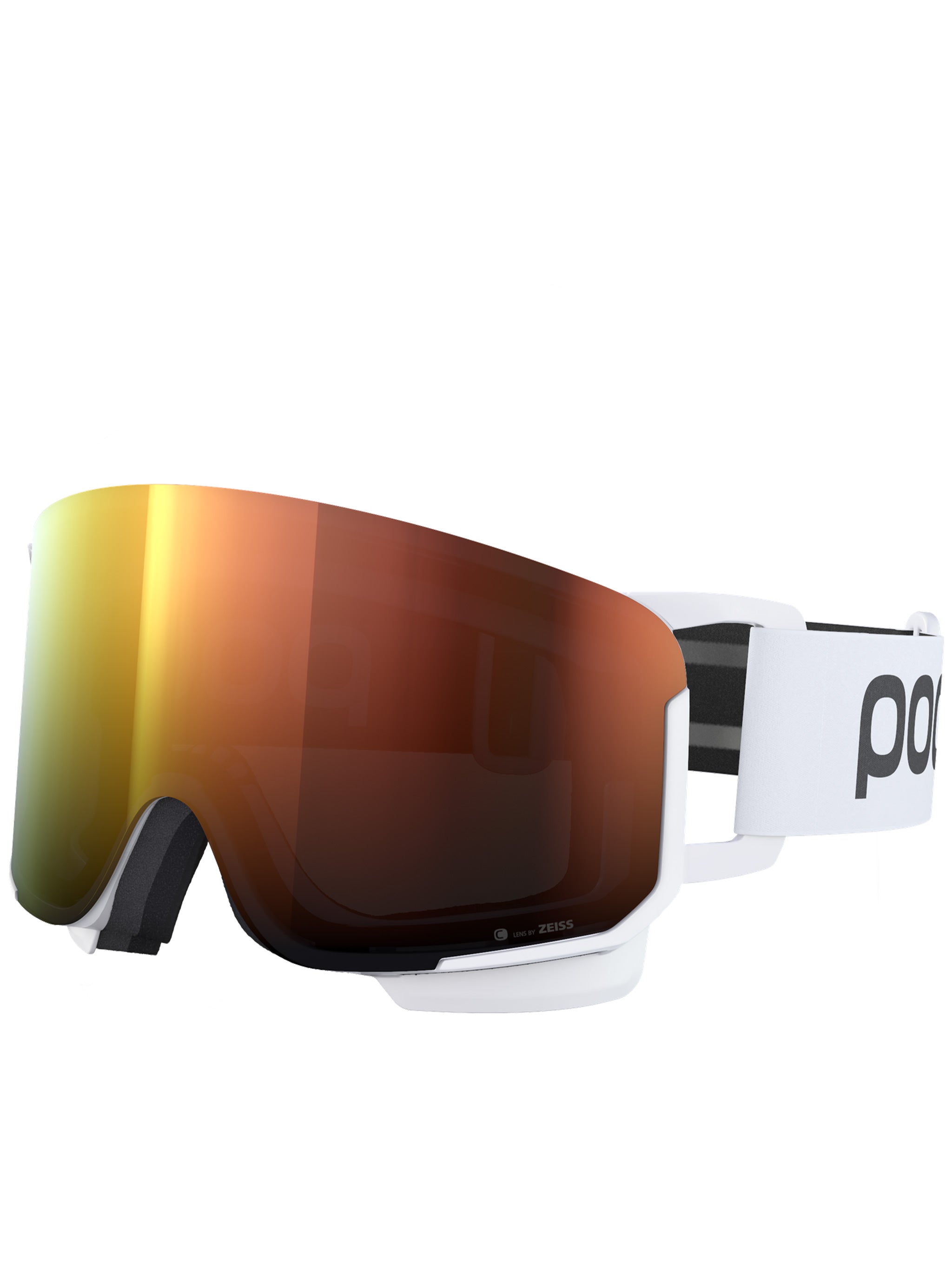 White Nexal Wraparound Reflective Ski Goggle
