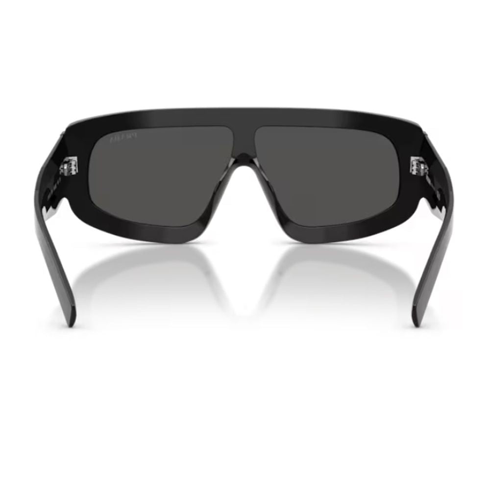 Oversized Sculpted Mask Sunglasses with Iconic Triangular Detail