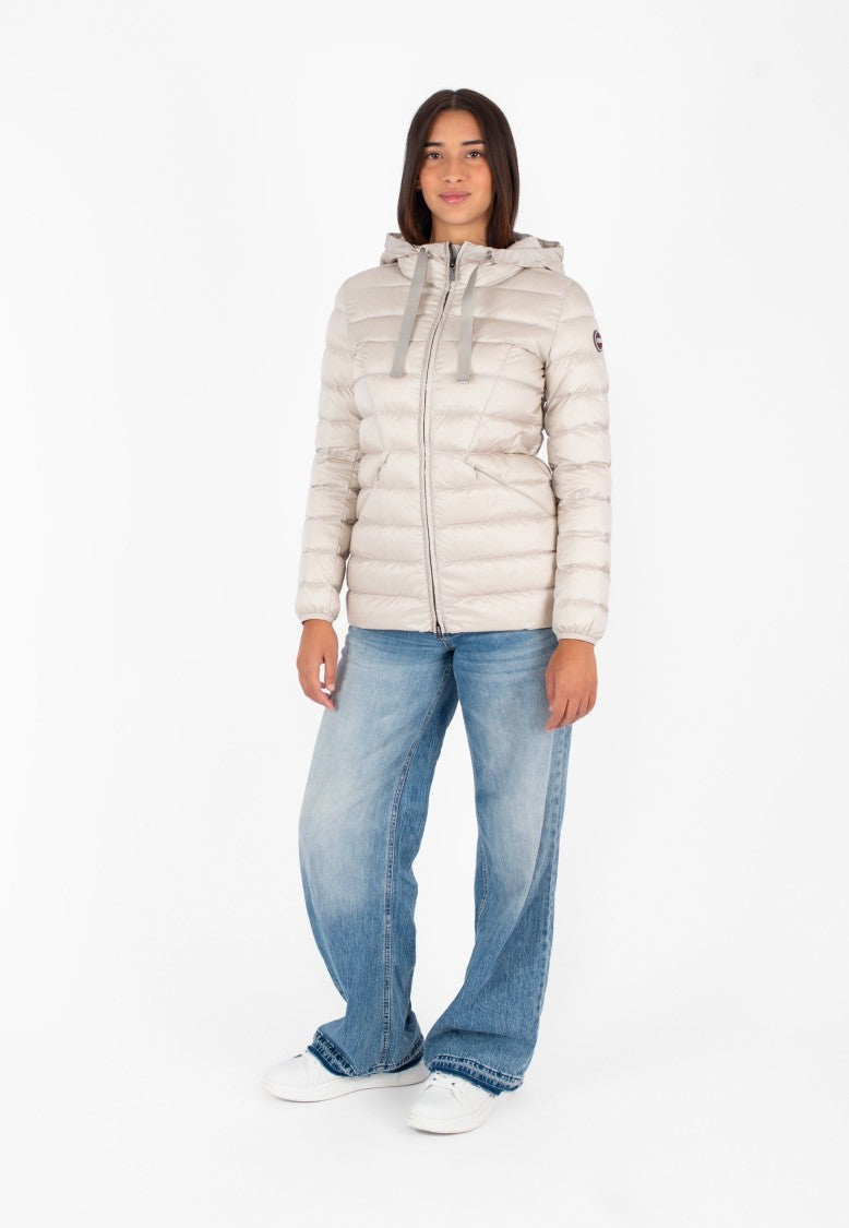 Fitted Black Jacket with High Collar and Zipper Closure