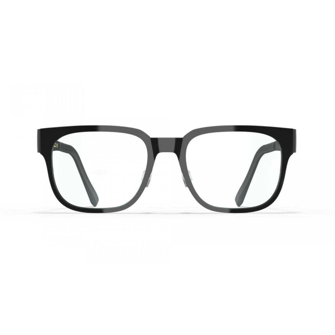 Bf1052 Nantucket Thin Rectangular Black Eyeglasses with Beta Titanium Alloy Frame