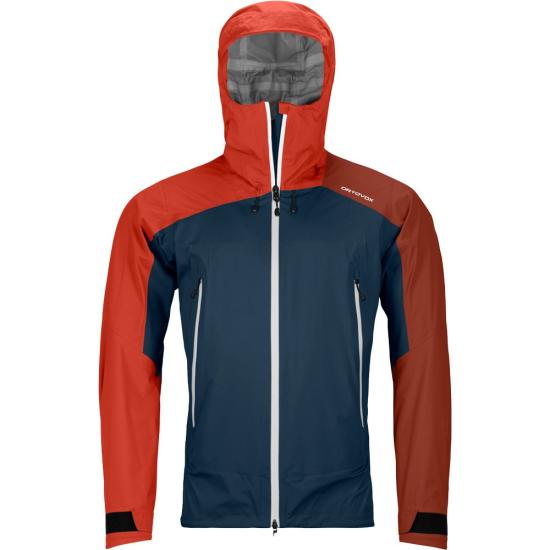Two-Tone Hooded Jacket with Zippered Pockets and Adjustable Cuffs