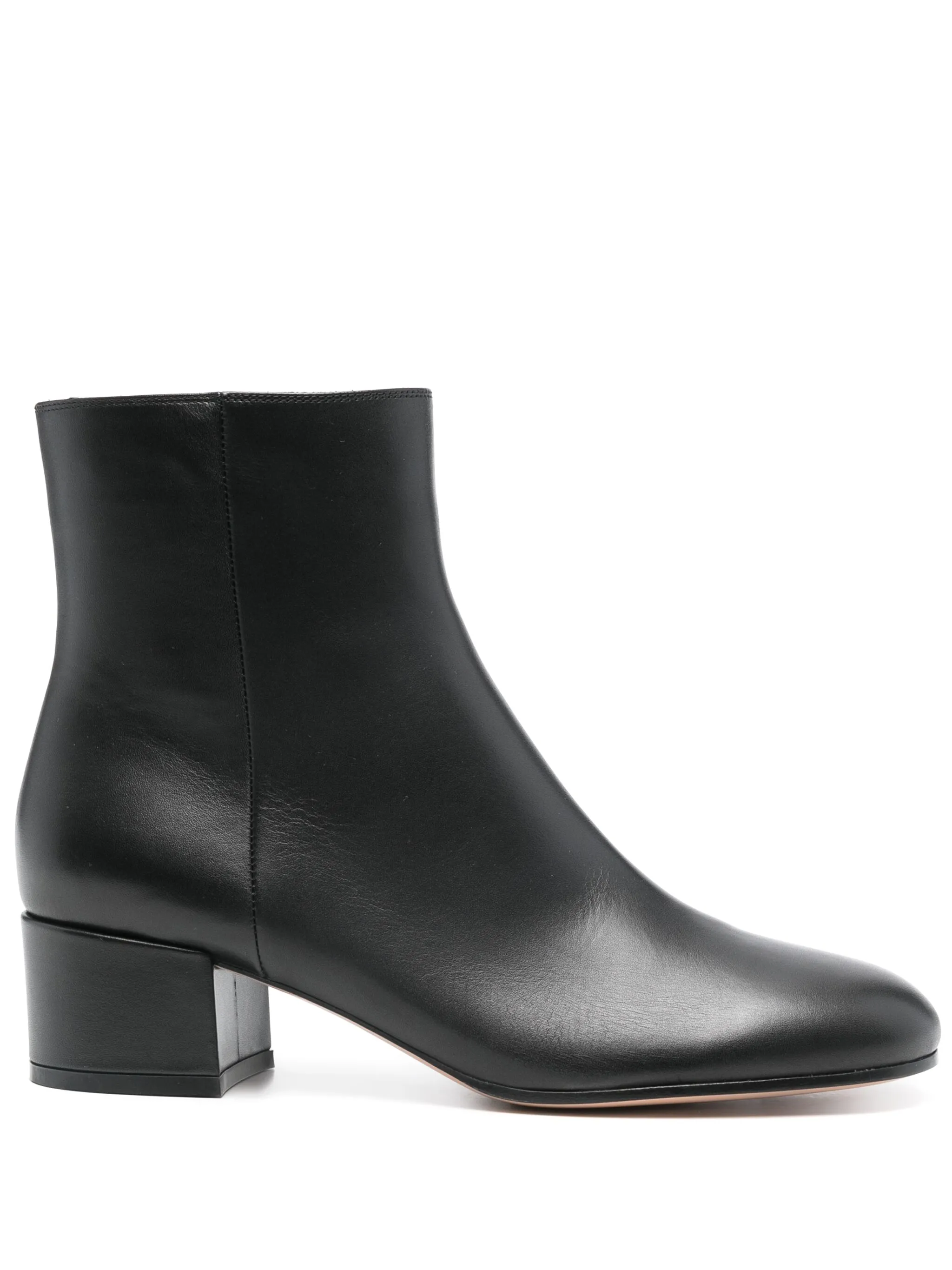 Smooth Calf Leather Ankle Boots with Polished Finish