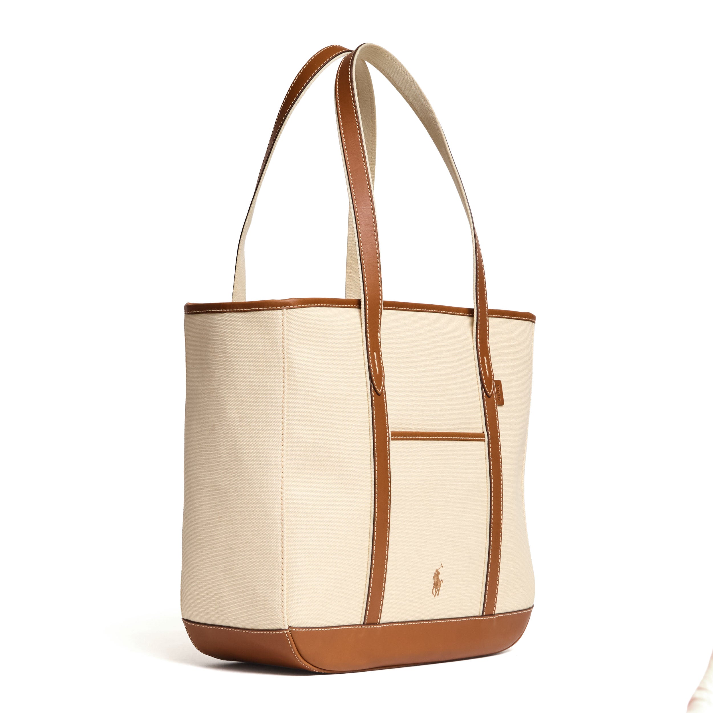 Medium Leather Canvas Tote