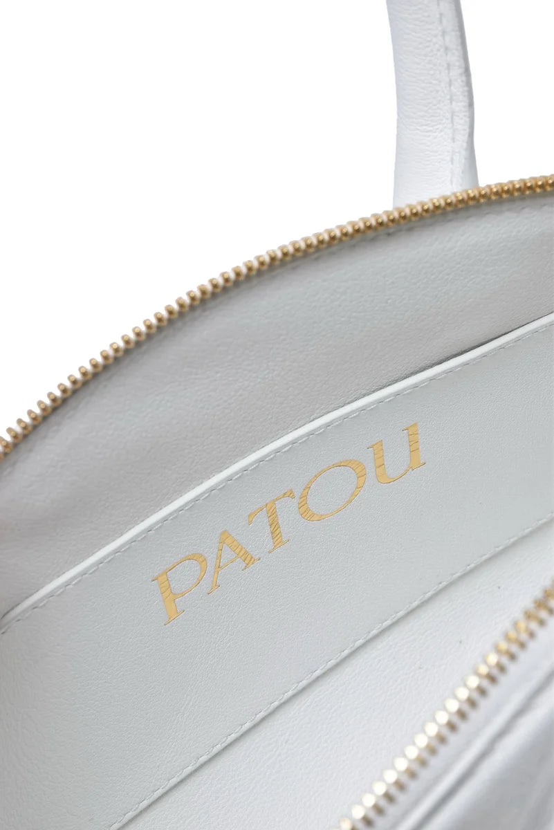 Leather Shoulder Bag - White