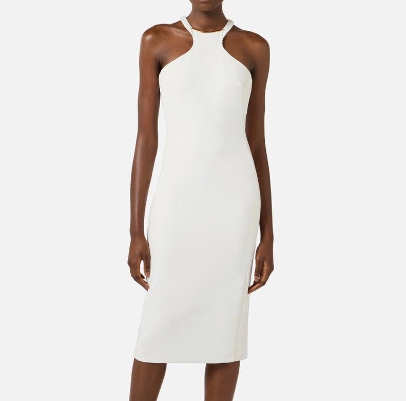 Sleeveless Metal Detail Midi Dress