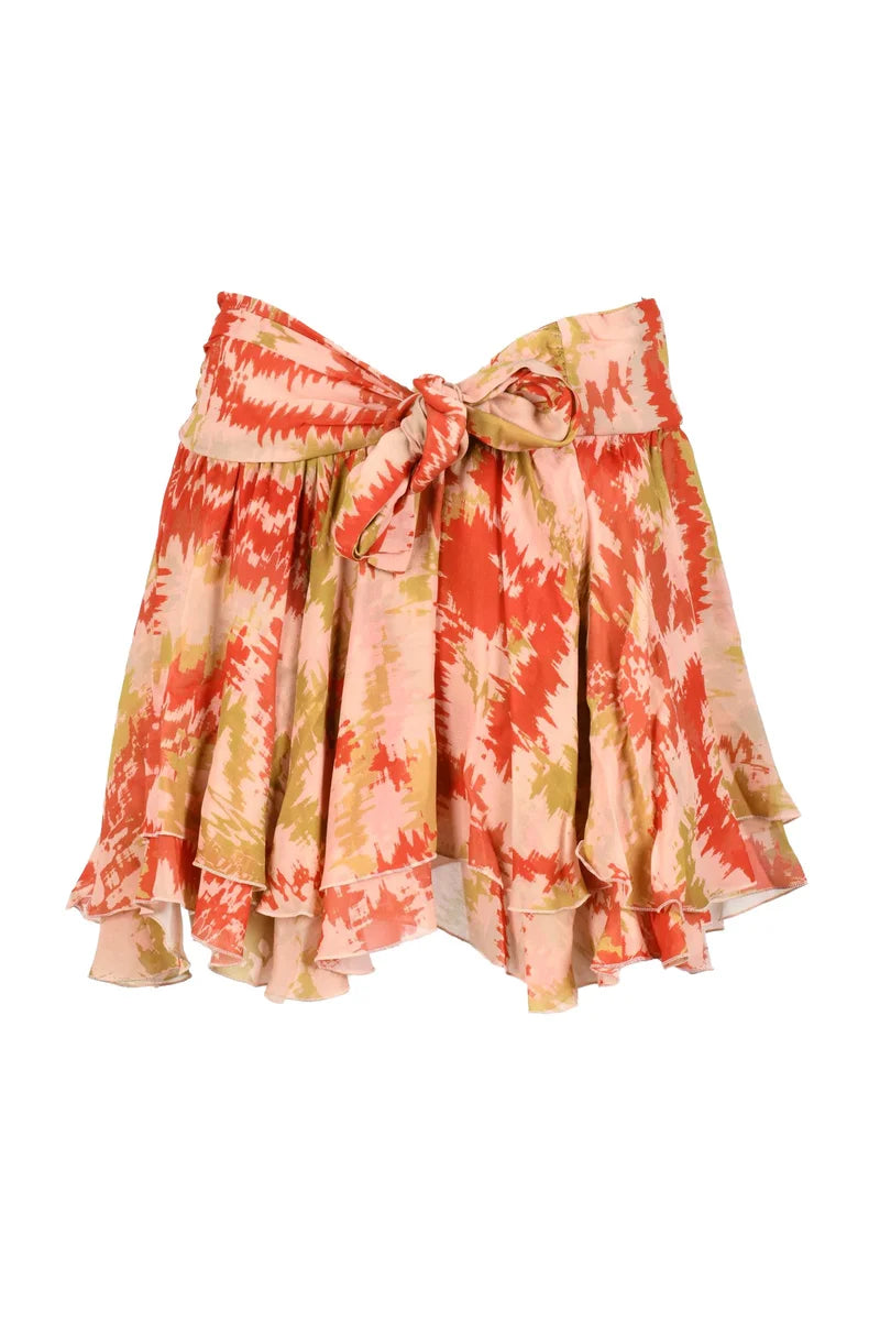 Mini Skirt Voile - Orange/Pink