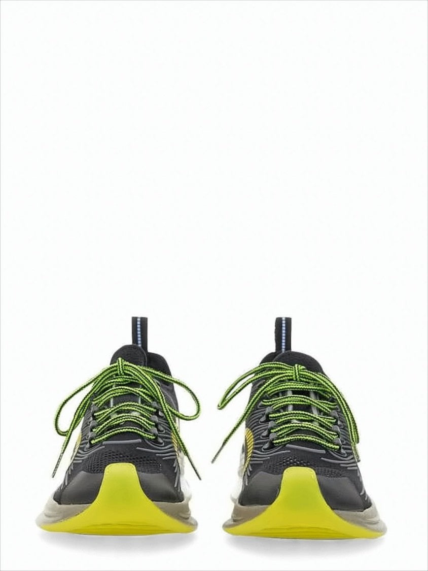 Dynamic Black Sneakers with Yellow
