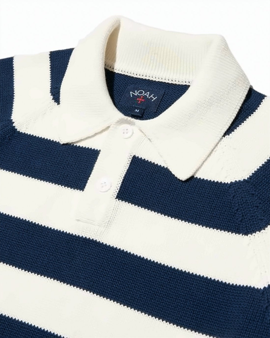 Bold Stripe Textured Knit Polo Sweater