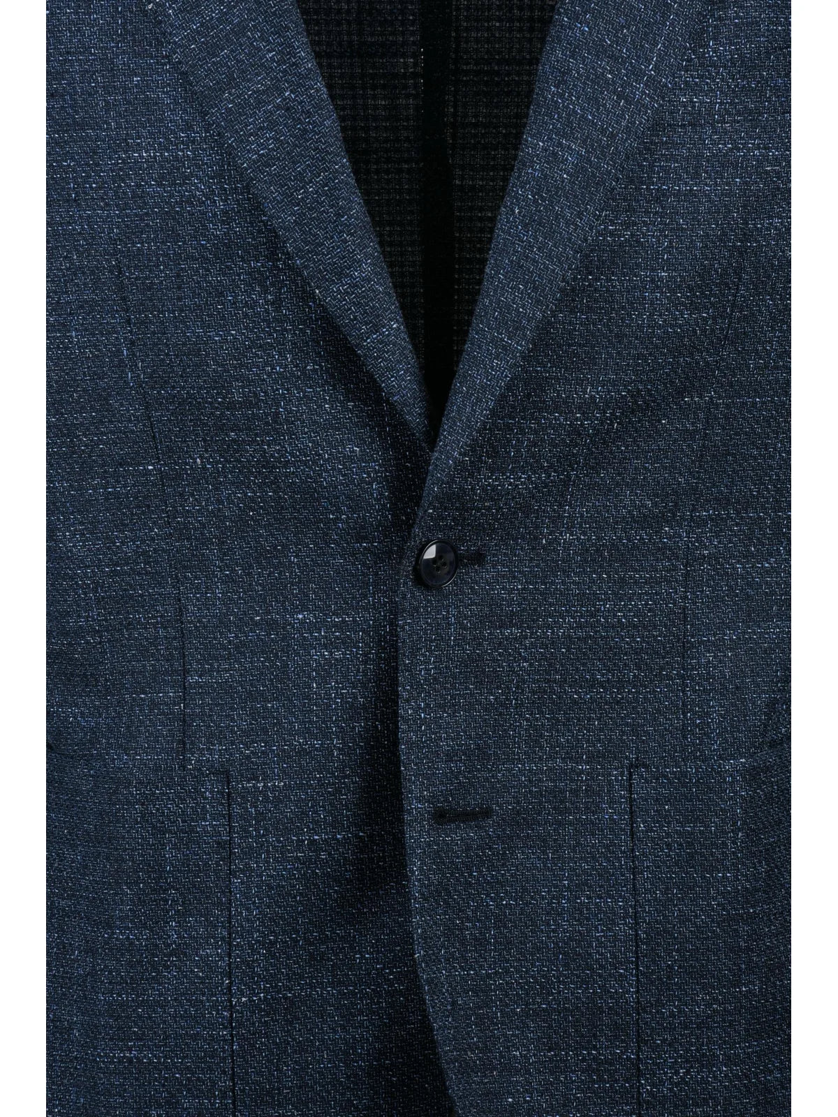 Blue Wool Cotton Linen Jacket