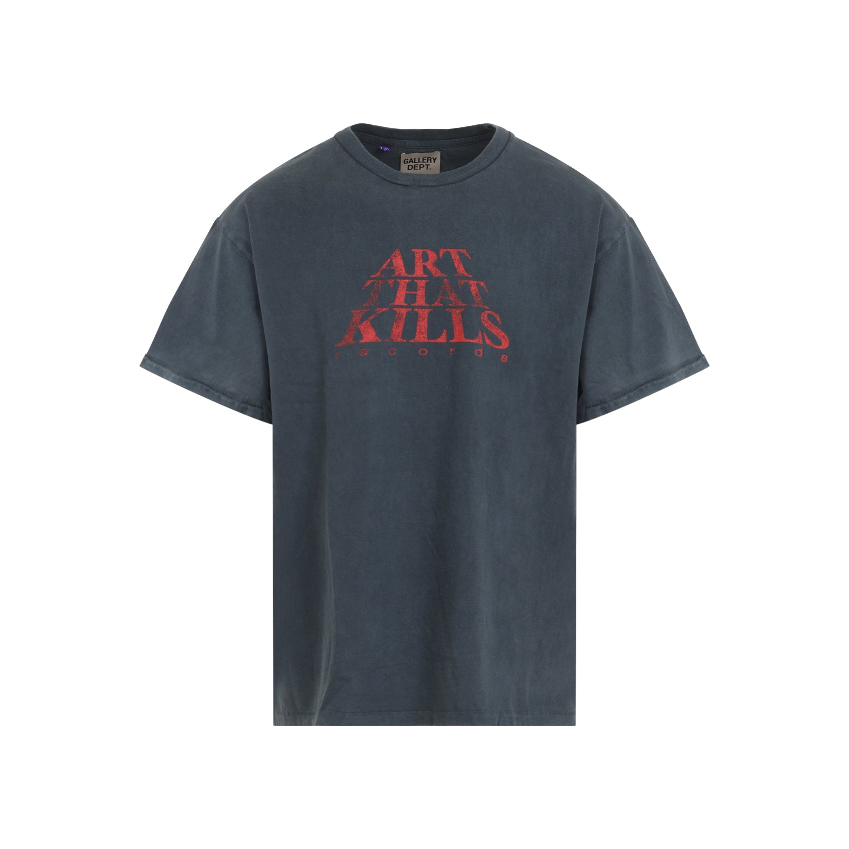 Washed Grey Graphic T-Shirt With Contrasting Typography