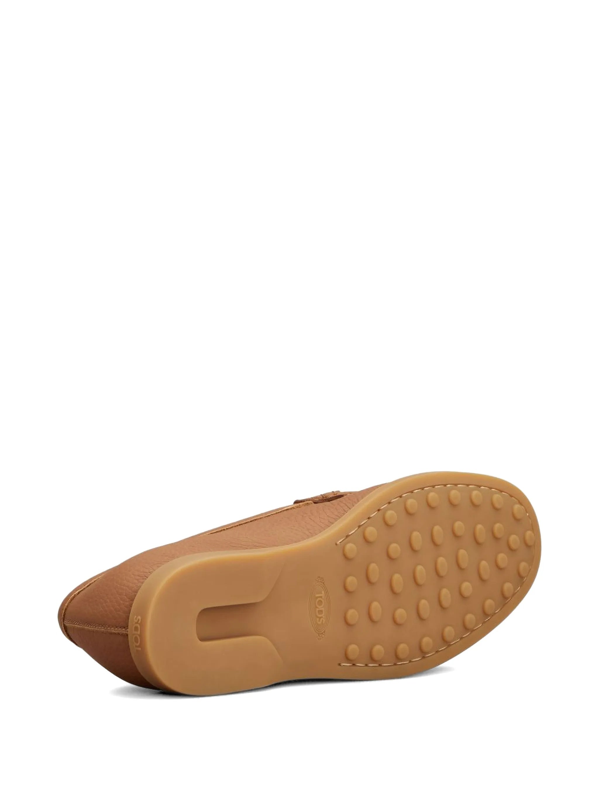 Calzature Textured Leather Bit Detail Loafers
