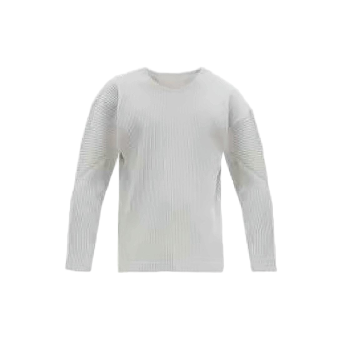 Long-Sleeve Pleated Top With Ribbed Design