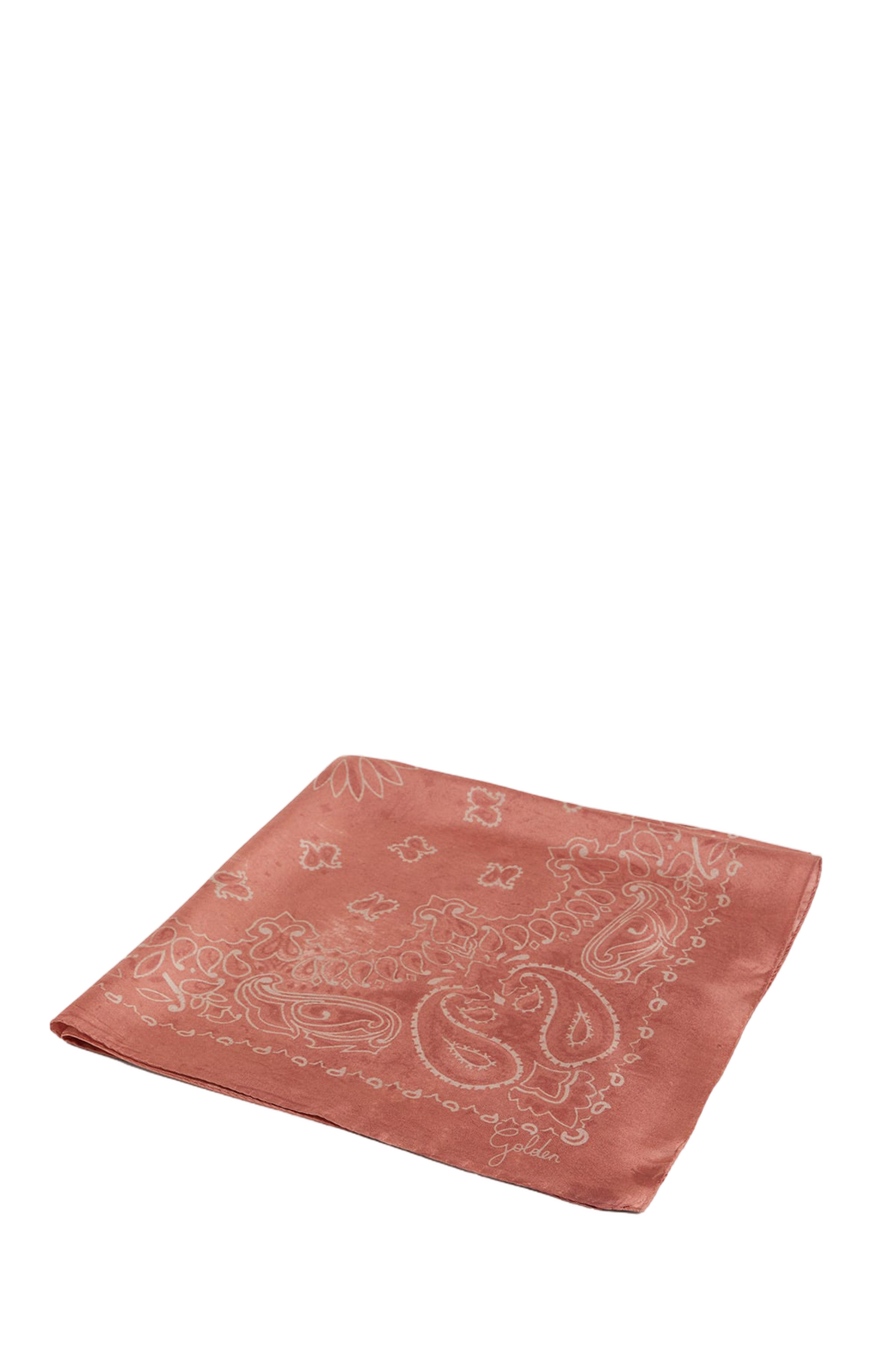 Pink Paisley Print Silk Foulard