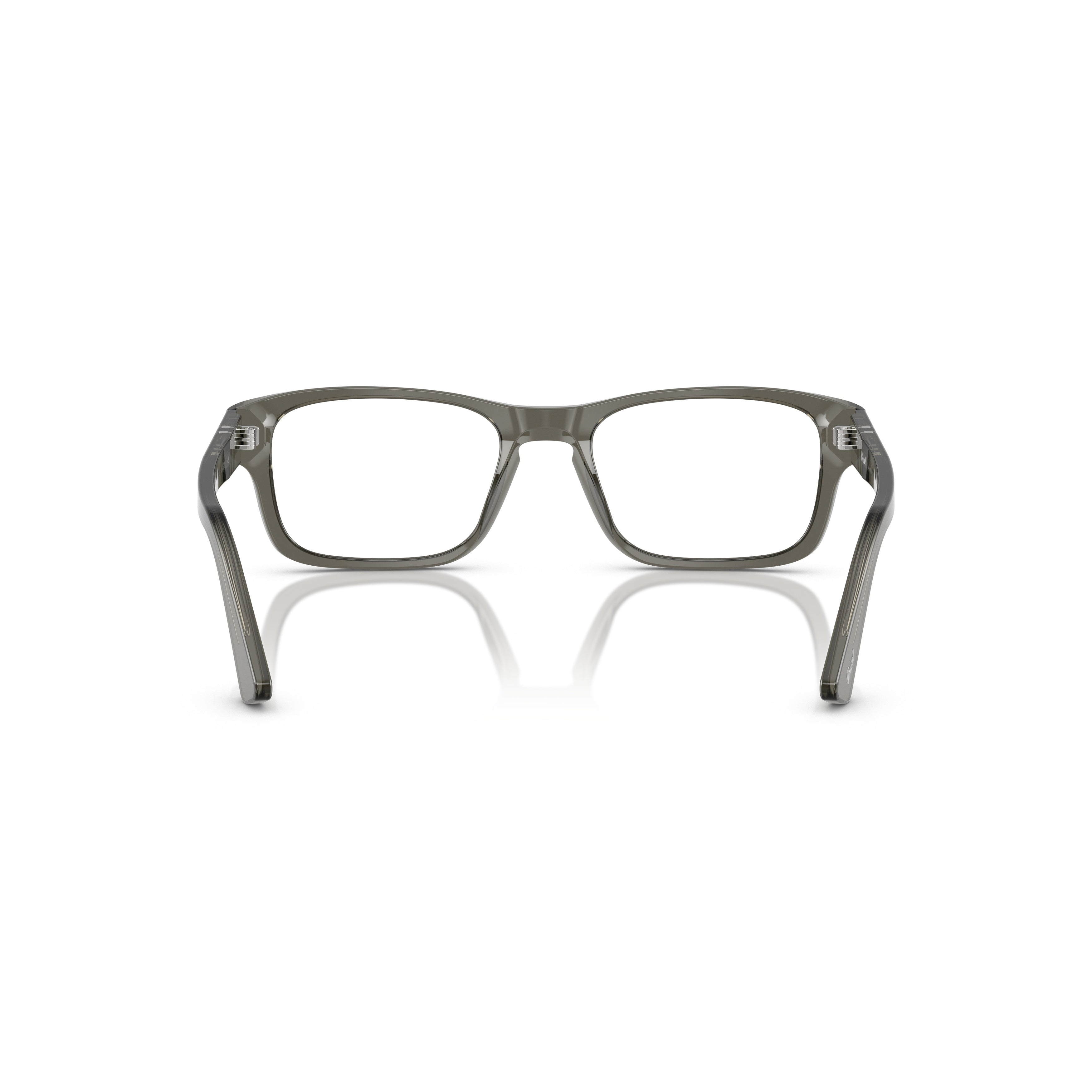0po3364v Translucent Grey Acetate Rectangular Eyeglasses