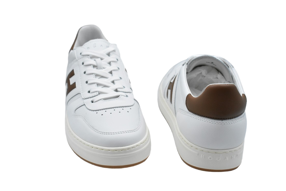 White Sneakers With Suede And Nappa