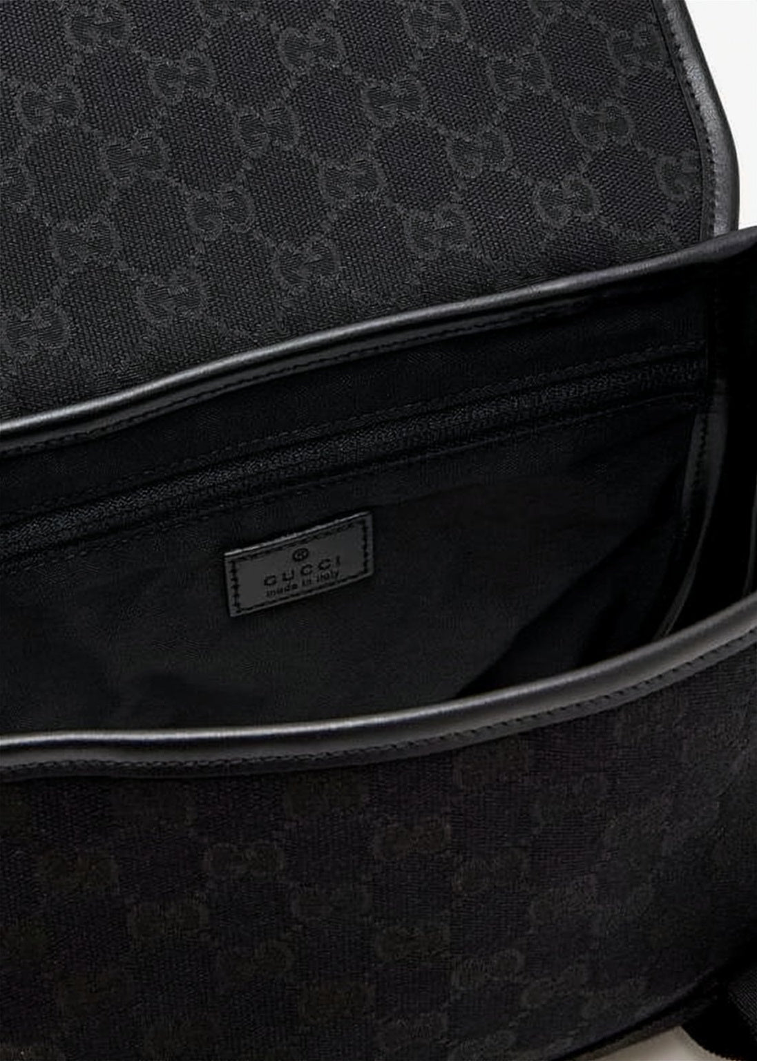 Canvas Shoulder Bag with Monogram Pattern