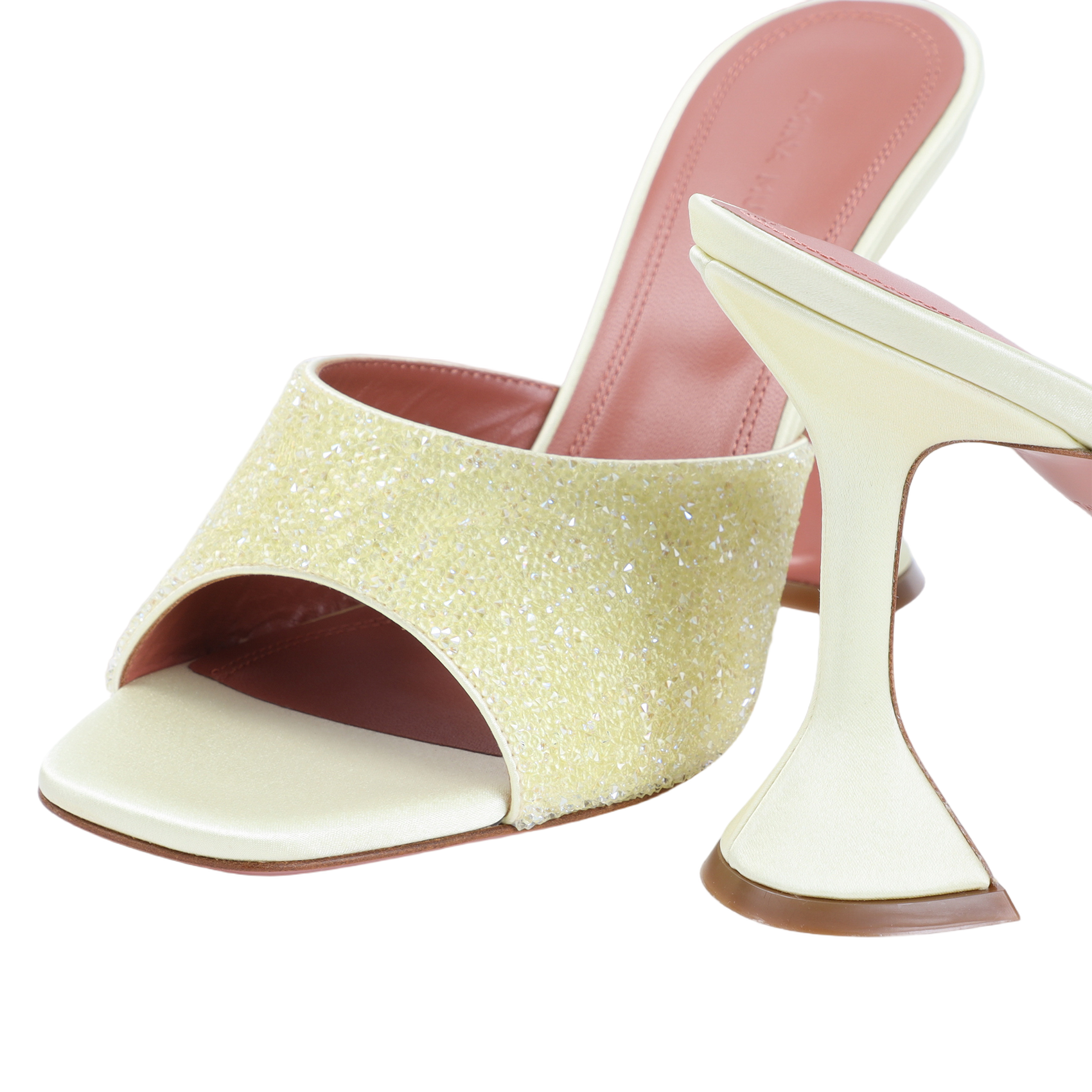 Satin Sandals With Crystal Embellishment