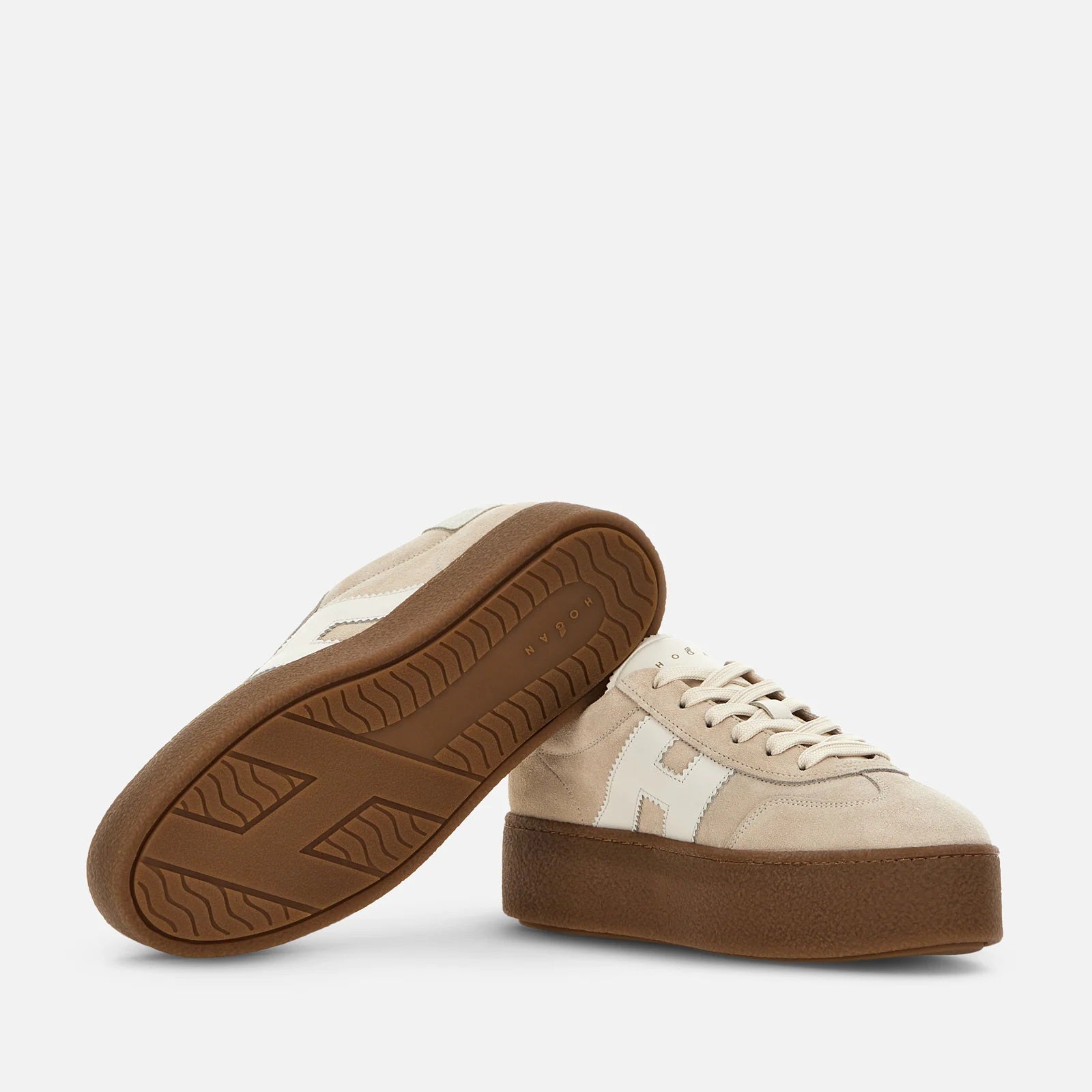 Beige H698 Allacciato H Lace-Up Shoes