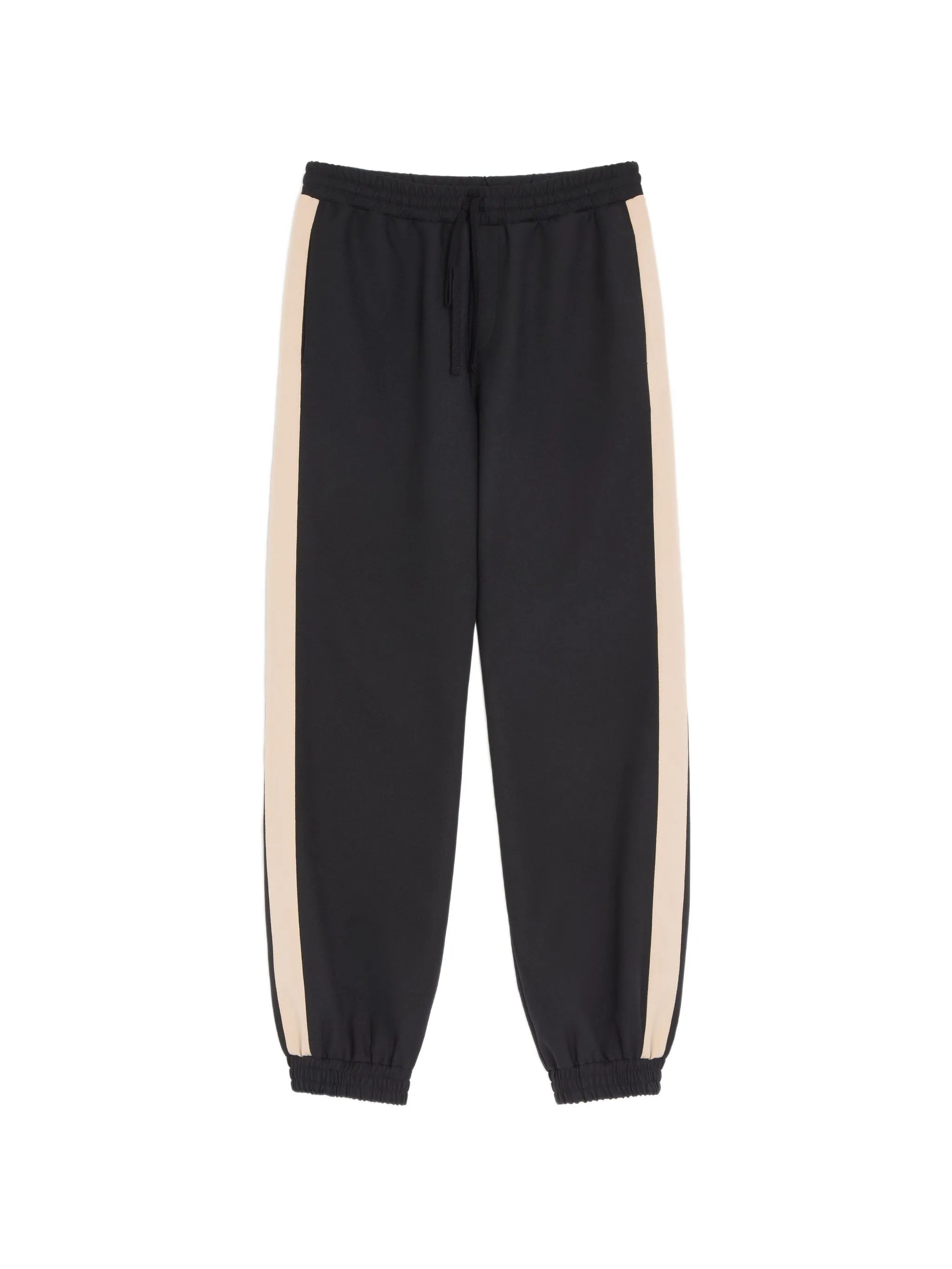 Black Jersey Bottom Vgold Track Pants