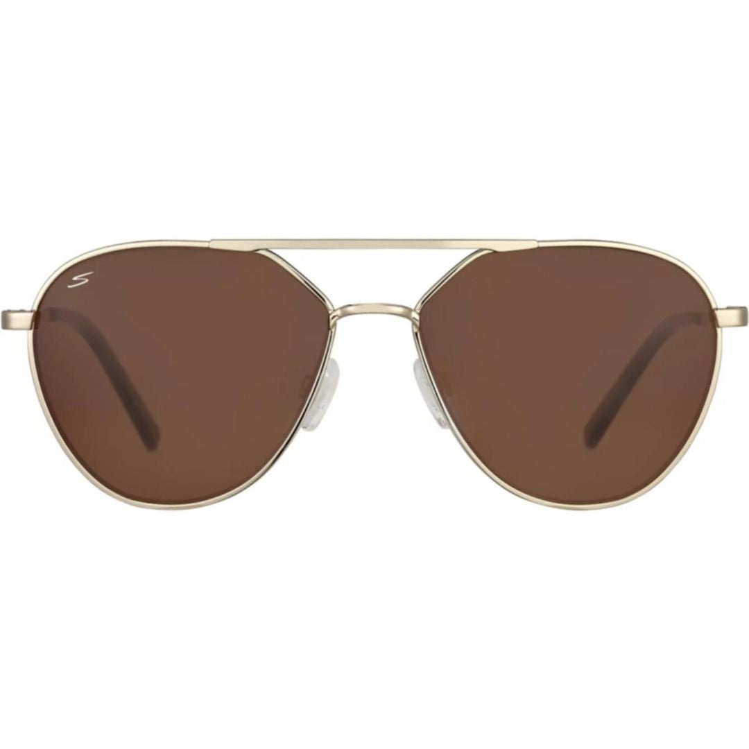 Odell Aviator Sunglasses with Metallic Gold Frame