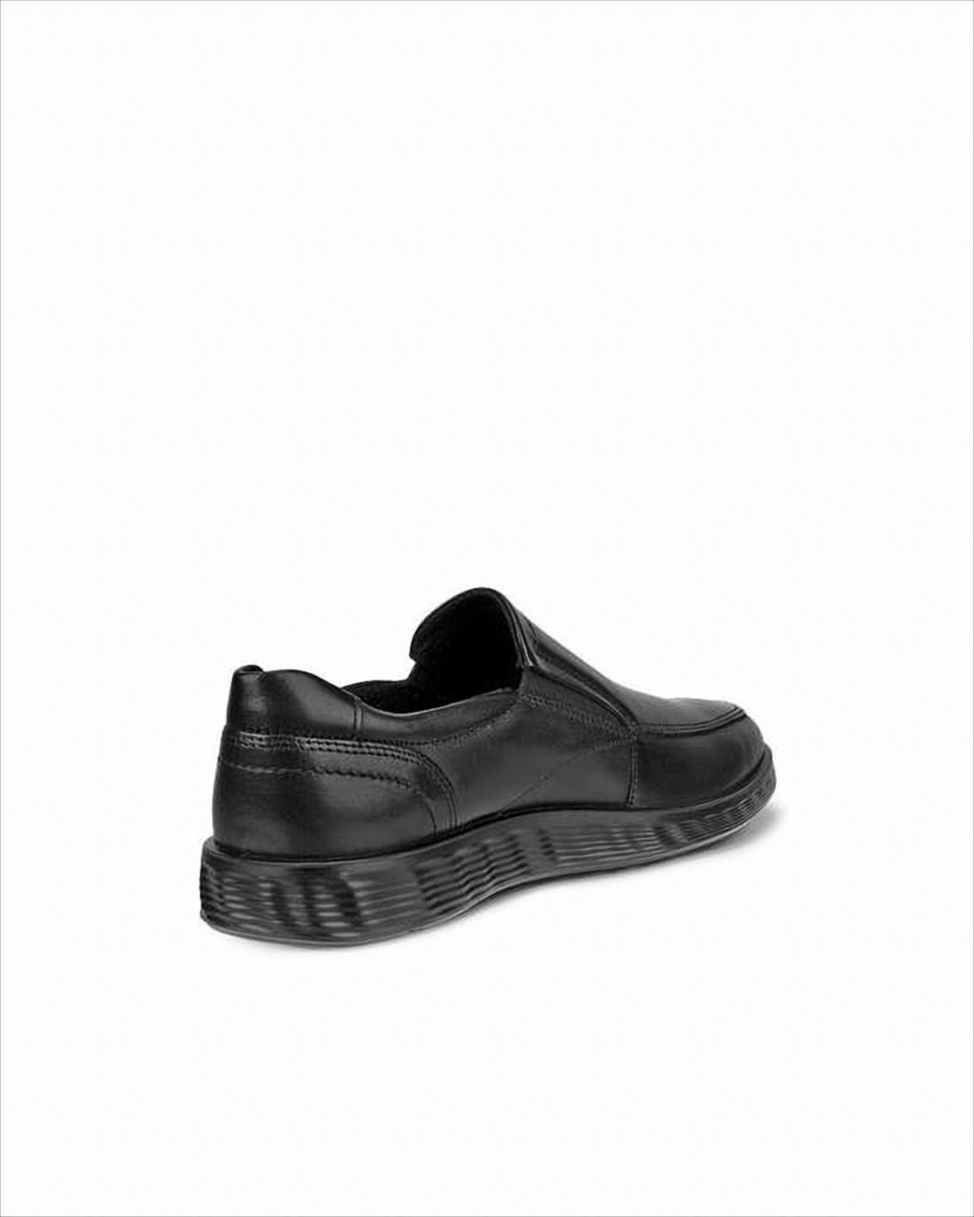 Polished Black Loafers with Elastic Side Panels