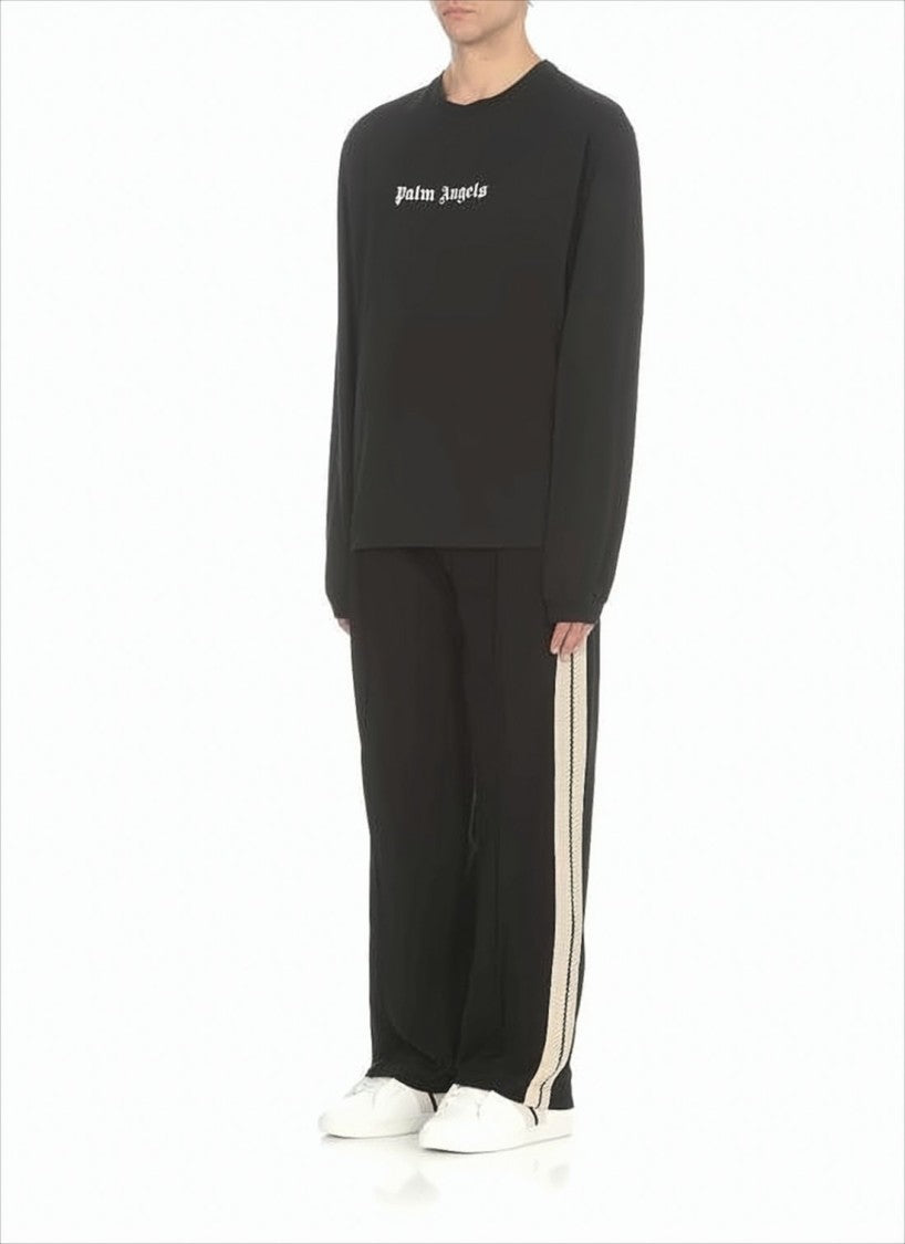 Long-Sleeve T-Shirt with Gothic Logo