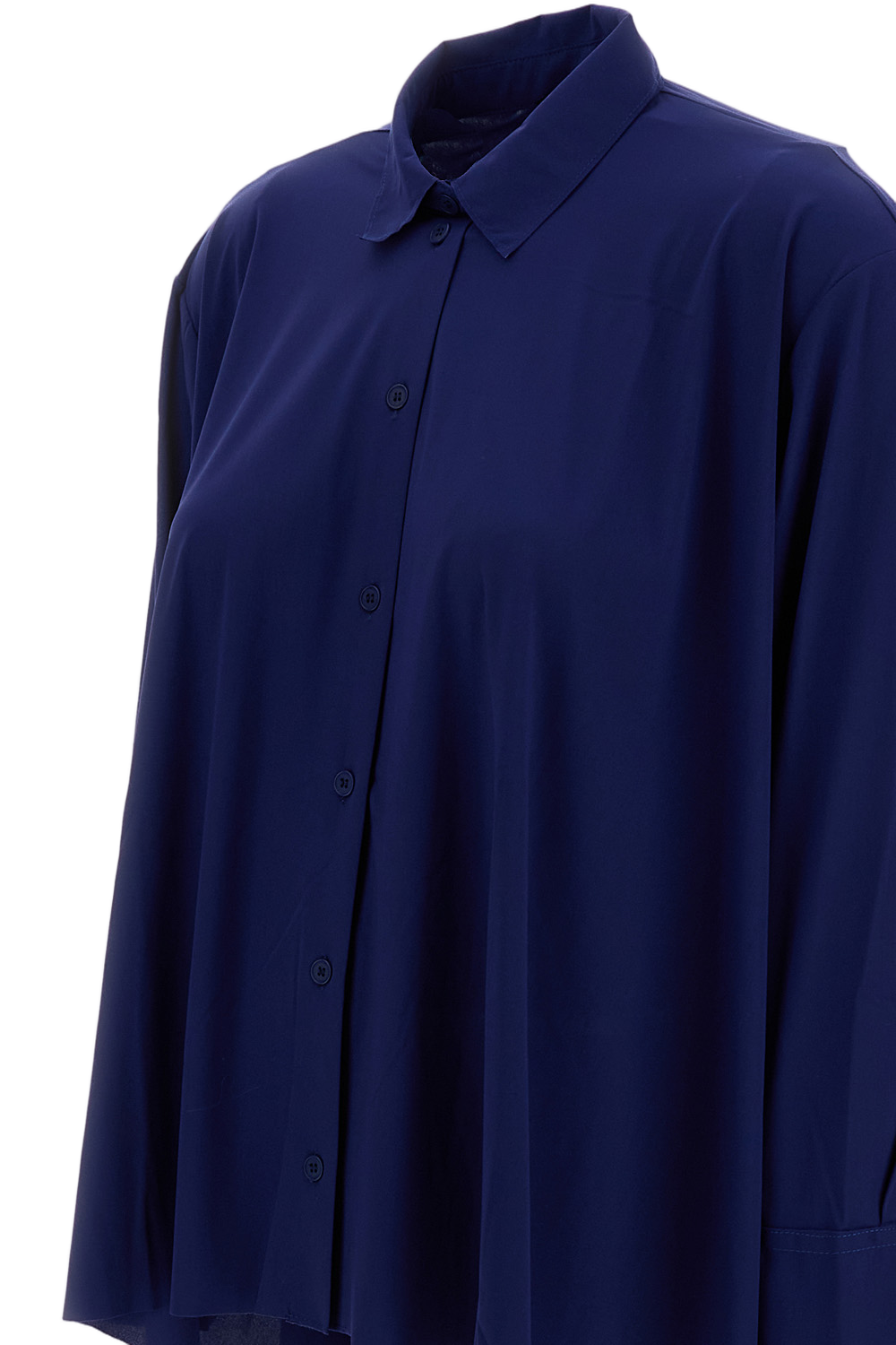 Tailored Blue Shirt With Button-Down Front