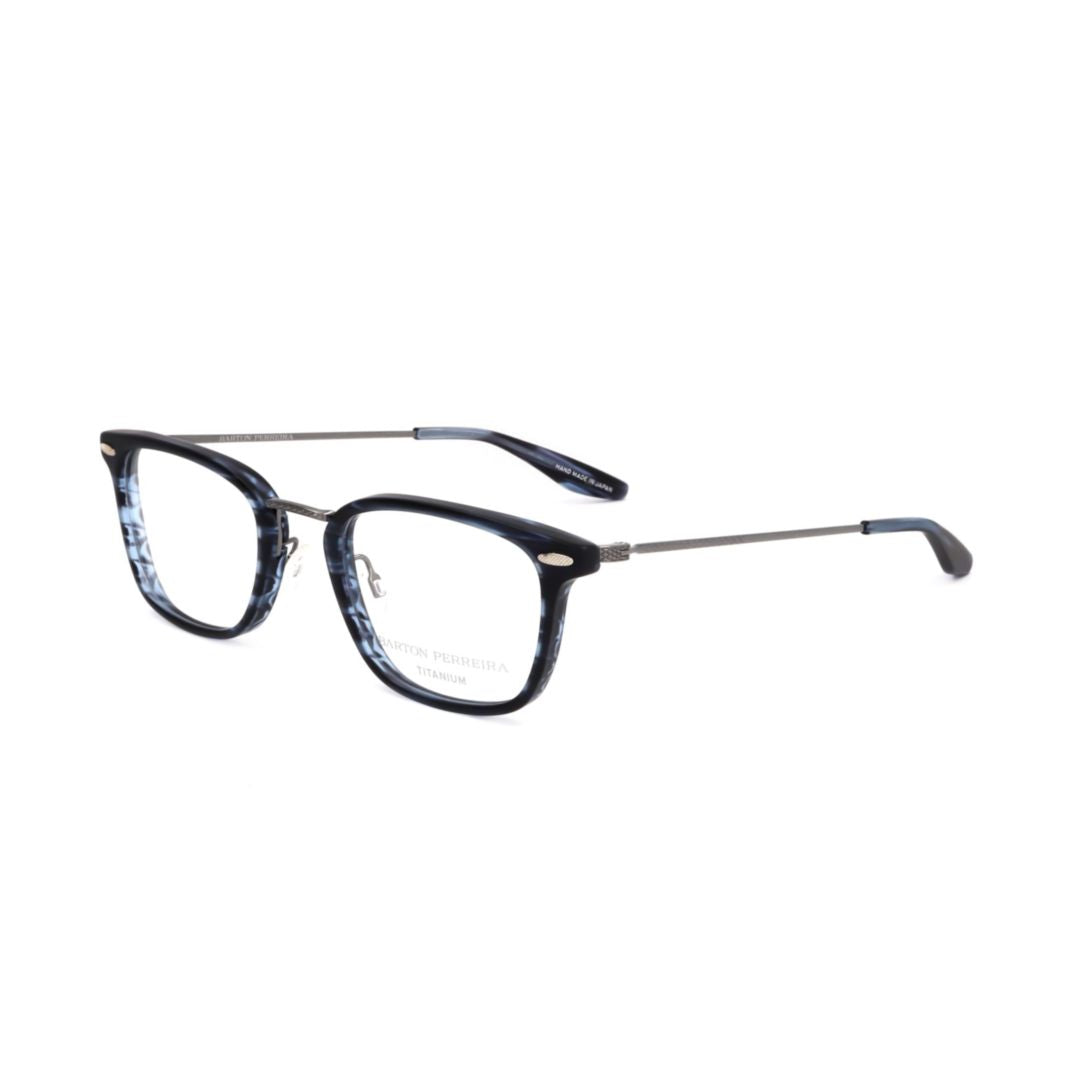 Bp5018 491oc Rectangular Tortoiseshell-patterned Eyeglasses with Metallic Temples