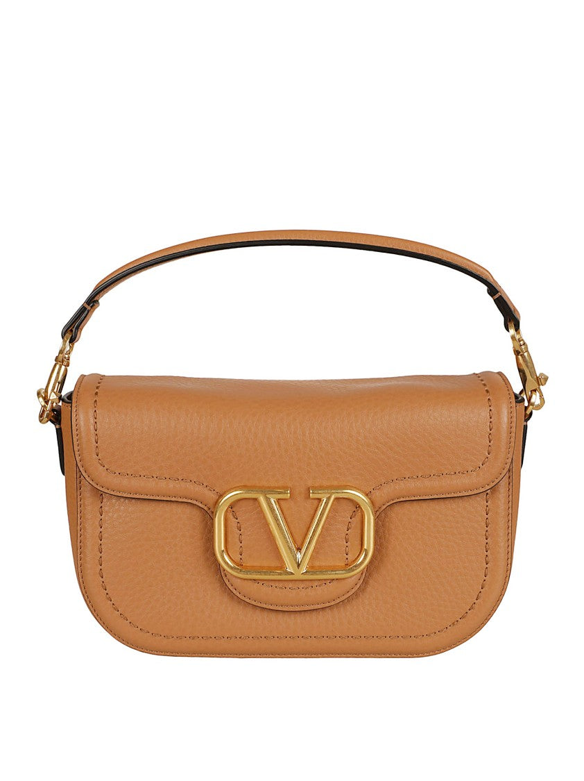 Almond Beige Calf Leather Alltime Shoulder Bag