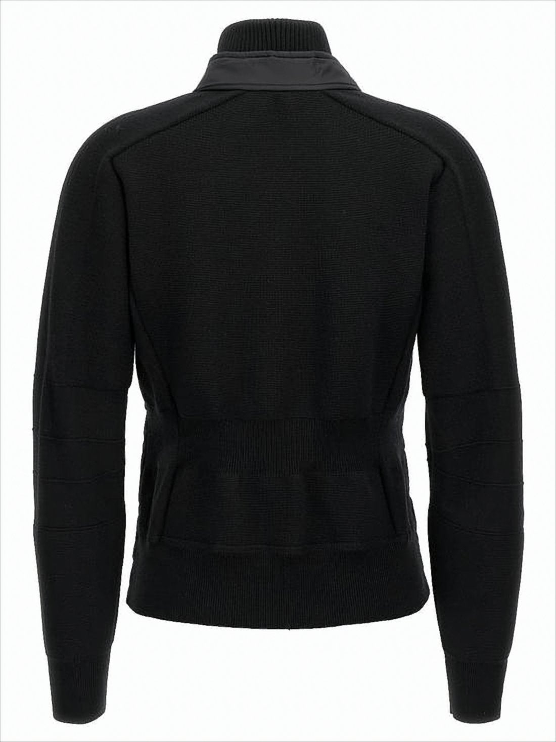 Short Padded Coat with Knitted Sleeves