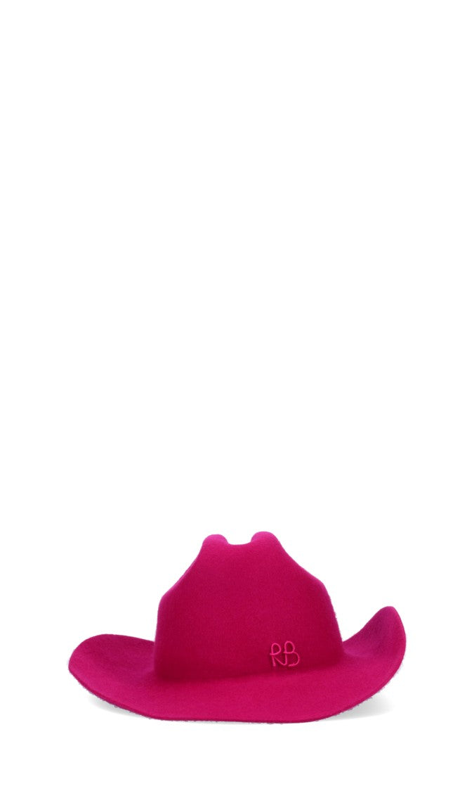 Wide-Brimmed Pink Hat With Soft Felt Texture