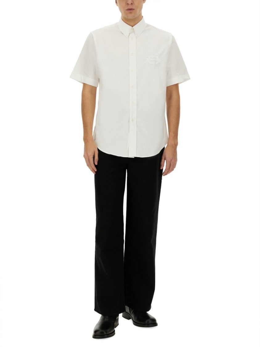 Short-Sleeved Button-Down Cotton Shirt