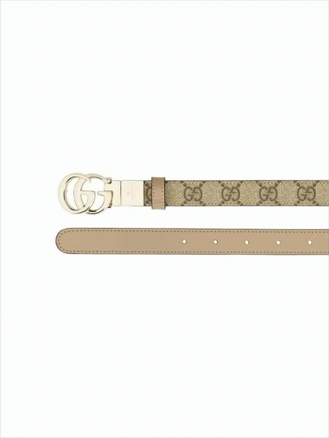 Canvas Monogram Belt with Double-G Buckle