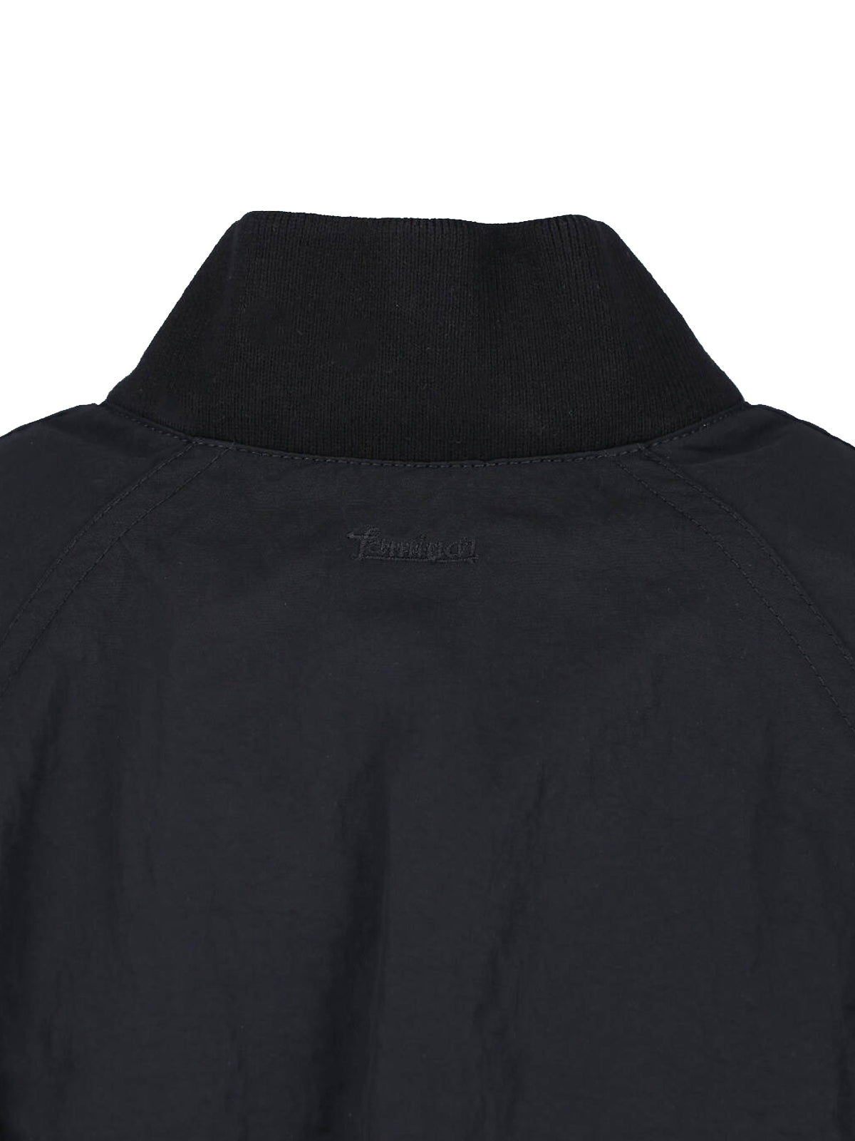 Black Sleek Zip-Up Minimalist Bomber Jacket