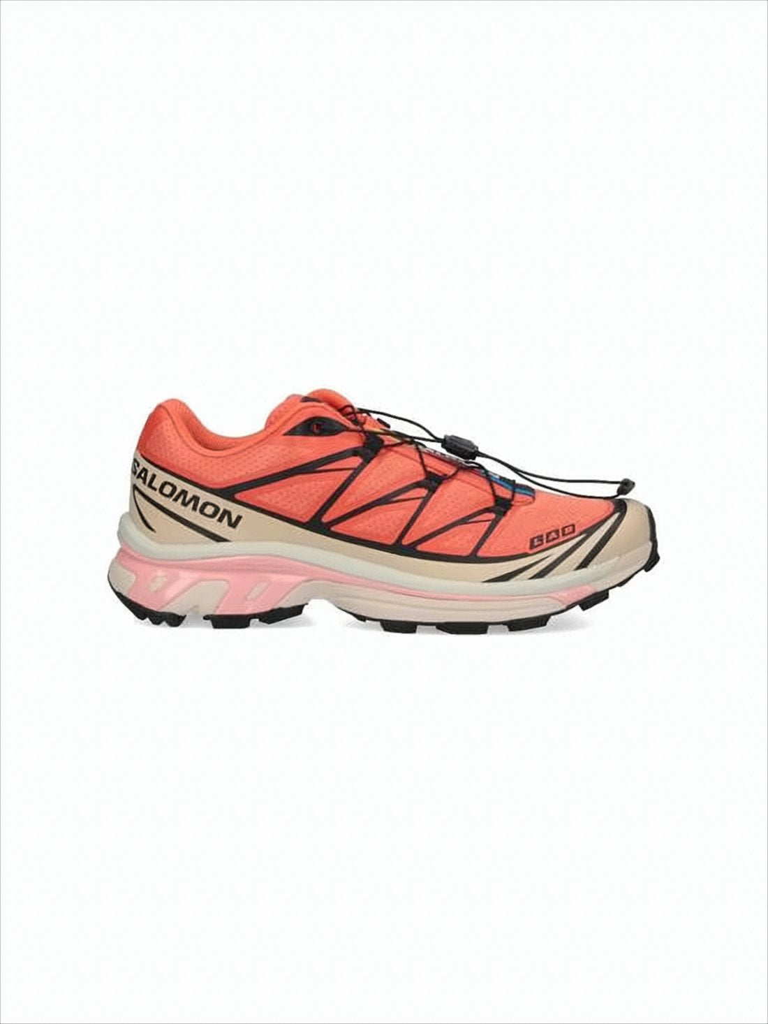 Vibrant Coral Textile Sneakers with Quick-Lace System