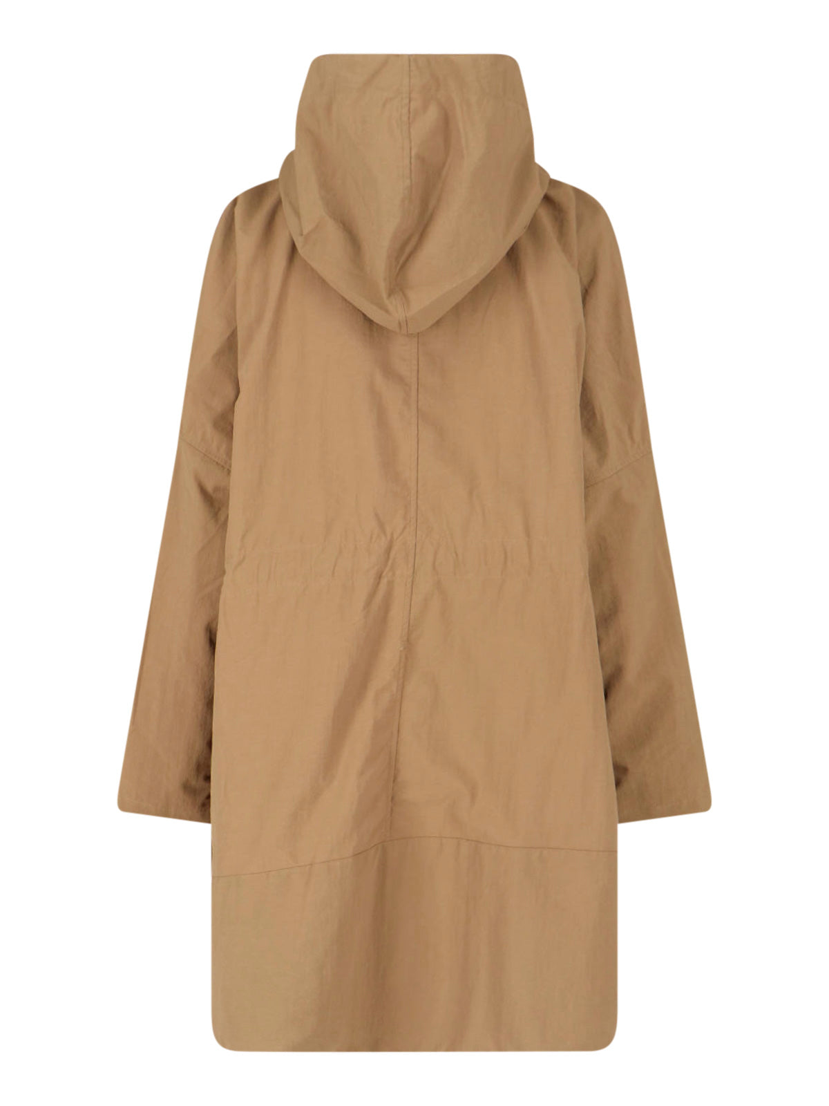 Brown No-Rain Water-Repellent Hooded Parka