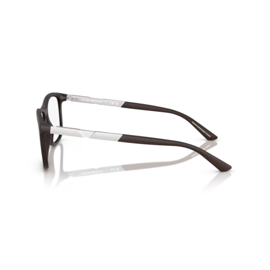 3247 Vista Rectangular Matte Finish Eyeglasses with Geometric Detail